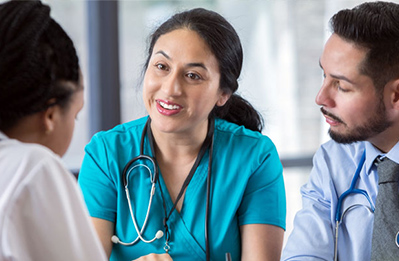 Physician listening to patient's heart