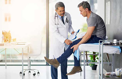 Physician listening to patient's heart