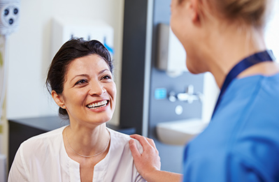 Physician listening to patient's heart